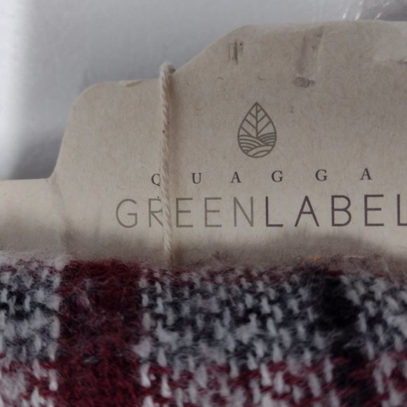 NWT! Quagga Green Label Blanket Wrap - Red, Black & White Plaid - Picture 4 of 8